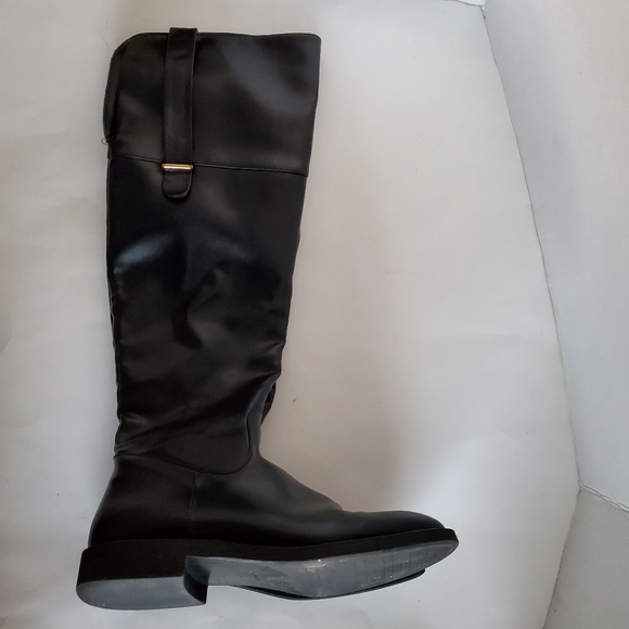 Zara Trafaluc Riding Side Pull Tabs Boots, Black, 40 - Picture 3 of 6